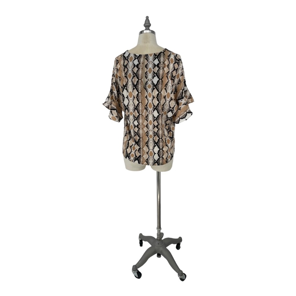 Three Eighty Two | Women’s Josh Ruffle Python Tee XS $78 - Picture 4 of 5